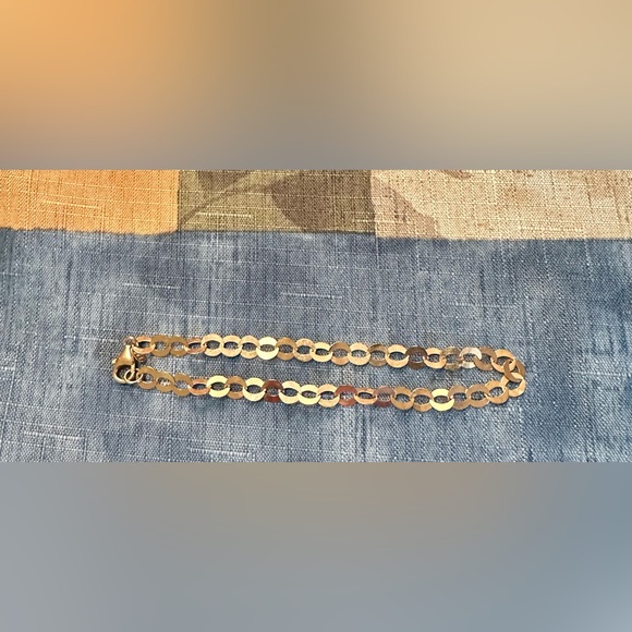 Bronze Milor Italy Rose Gold Tone Chain Anklet or Large Bracelet 10 inch - Picture 4 of 5